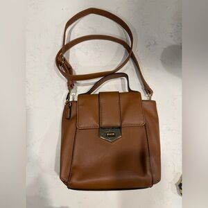 Marc New York Andrew Marc Convertible Crossbody Mini Backpack Cognac